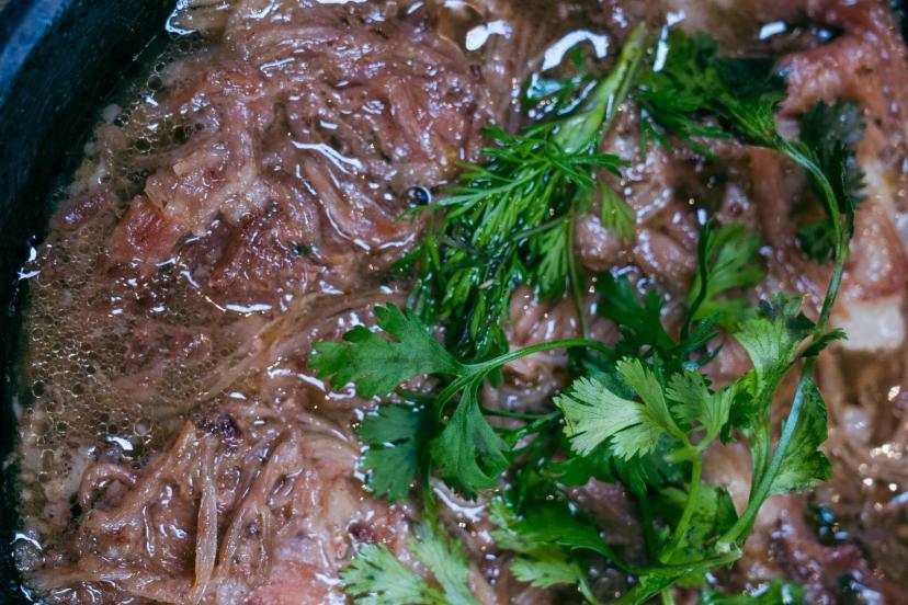 Tacos de barbacoa de cabeza